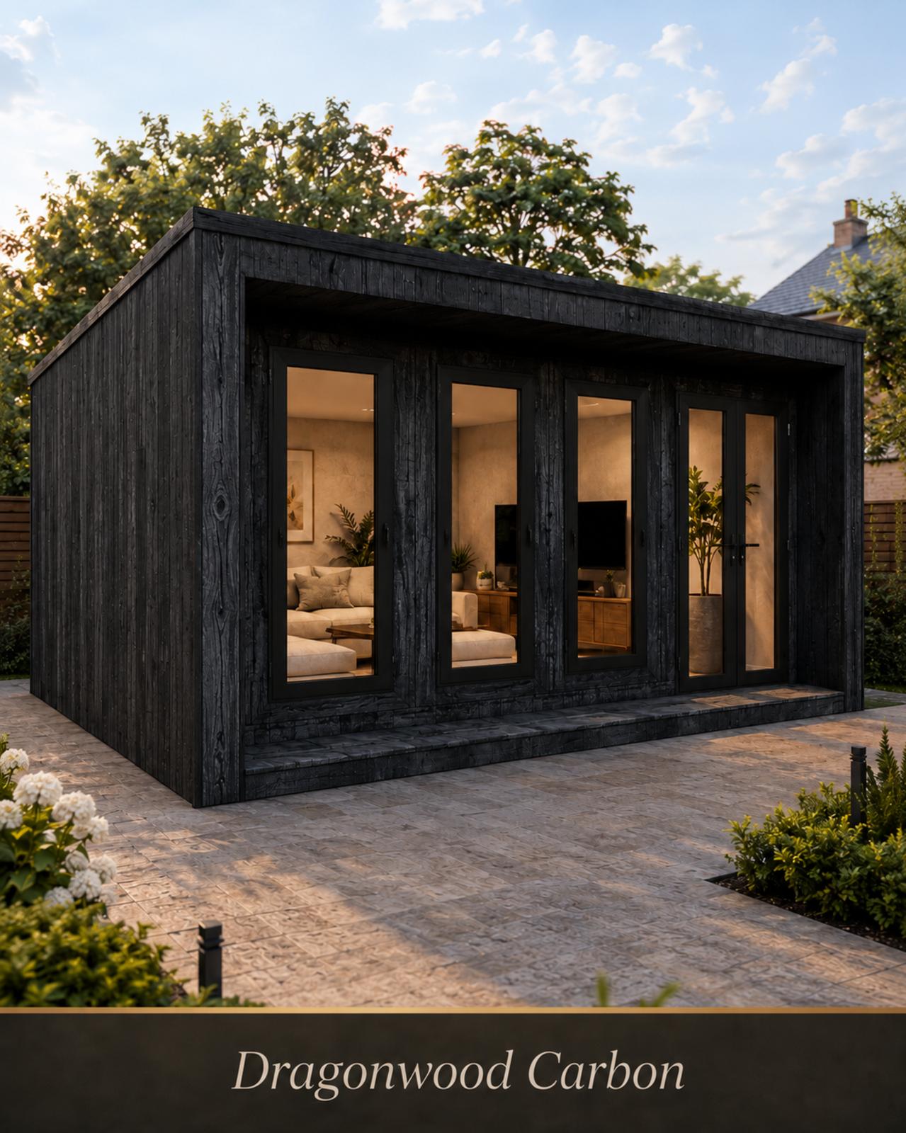 Charred larch cladding exterior