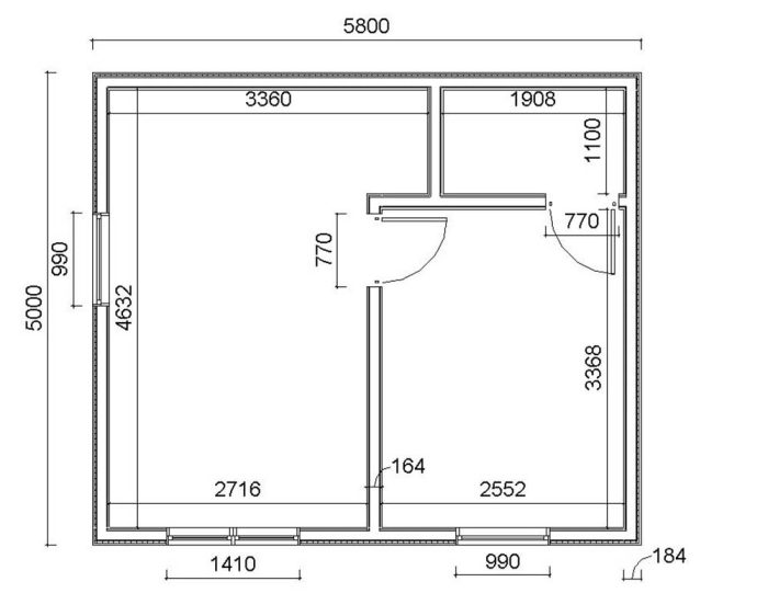 ECO GARDEN ROOM 5_8m x 5m plan