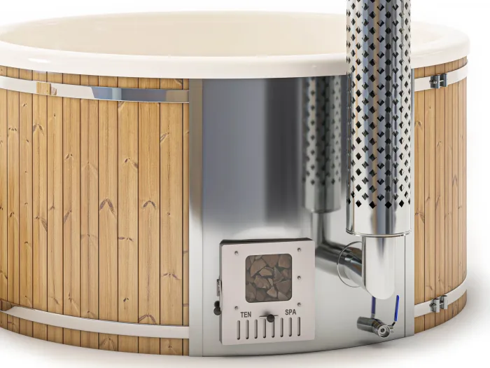 Loghouse AQUA HOT TUB 2200 internal-heater closeup